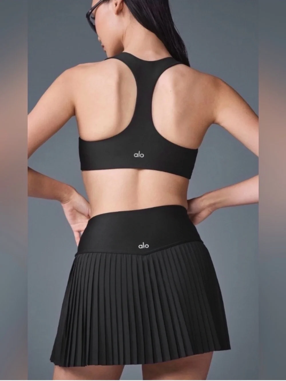 ALO - GRAND SLAM TENNIS SKIRT - JUPE TENNIS SKORT - BLACK - XS - BRAND NEW
